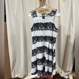 Stitch Fix Black and White Lace Dress